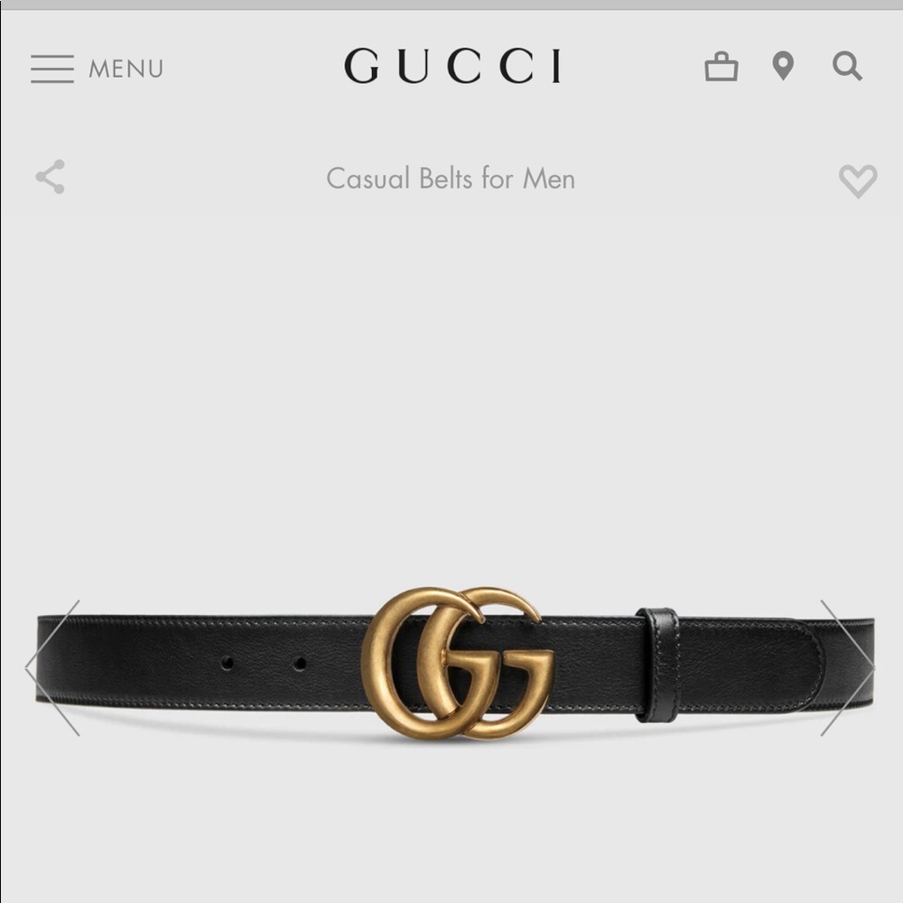 Gucci Leather belt with Double G buckle